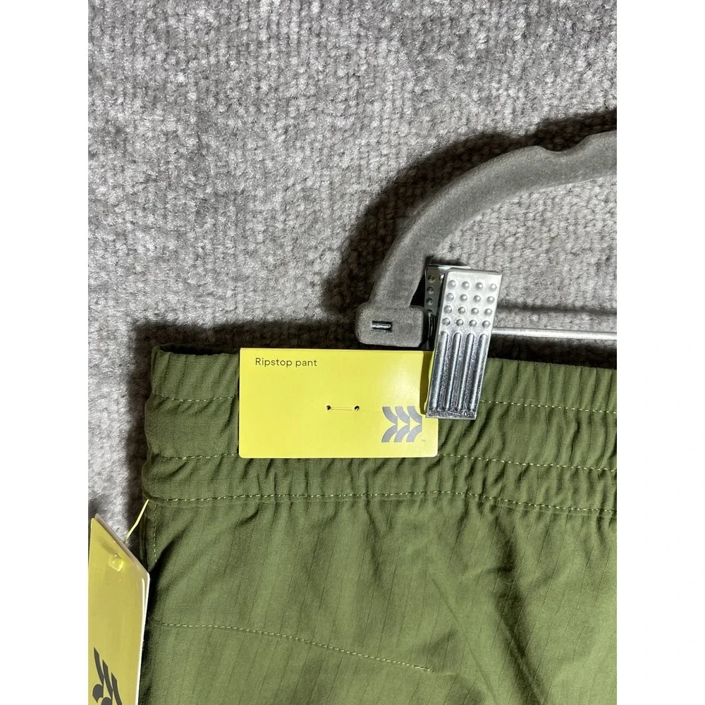 All In Motion Ripstop Pants Mens Size XL Green Stretch Drawstring Pockets UPF50+